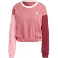 adidas Essentials 3-Stripes Crop sweatshirt IC9875 Růžová