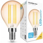 Modee Smart Lighting LED Filament Amber Globe Mini žárovka E14 4W teplá bílá ML-G45FA1800K4WE14 – Zboží Živě
