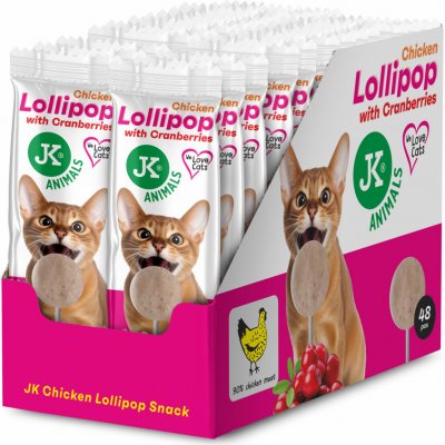 JK Animals kuřecí lízátko s brusinkami 48 x 1,4 g – Zboží Mobilmania
