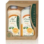 Naturalis Sweet Orange koupelová sůl 1 kg + dvousložková pěna do koupele 800 ml dárková sada – Zboží Mobilmania