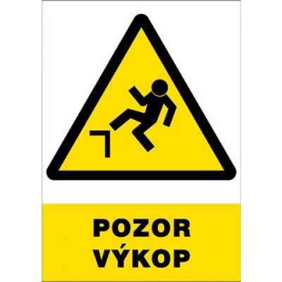 Značka Pozor – Výkop, samolepicí fólie, 210 × 297 mm – Hledejceny.cz