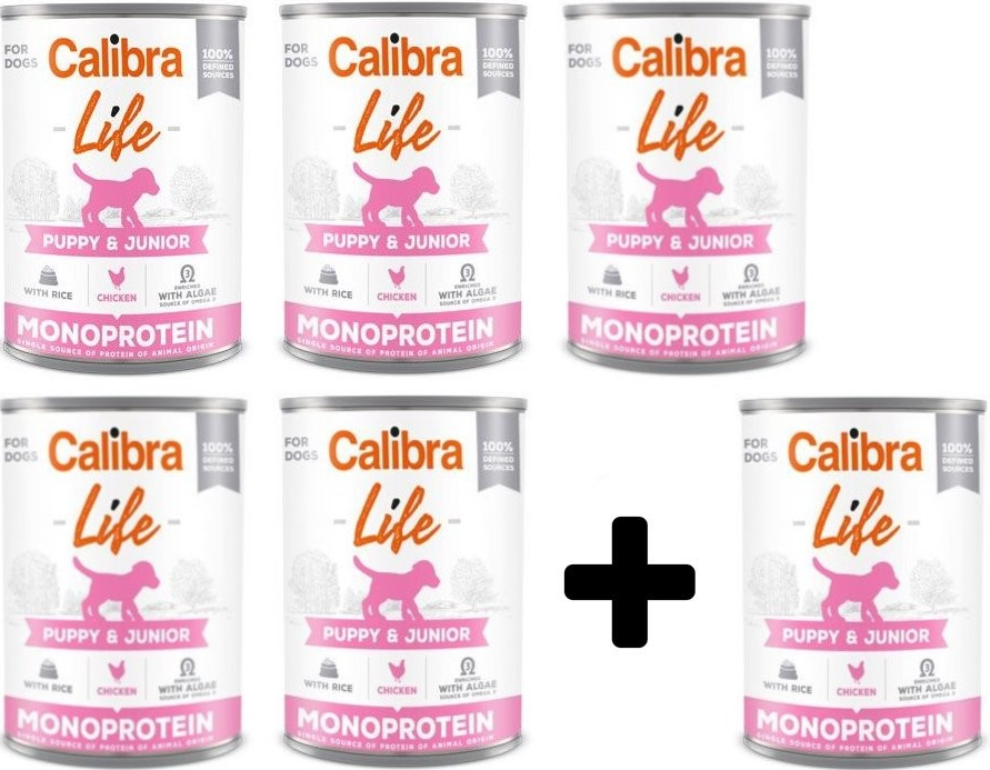 Calibra Life Puppy & Junior Chicken & Rice 6 x 400 g