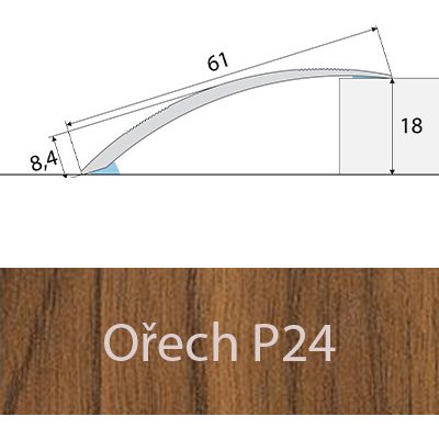 Profil Team Přechodový profil buk E08 61mm 1 m – Sleviste.cz