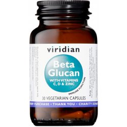 Viridian Beta Glucan With Vitamins C D + Zinc 30 kapslí