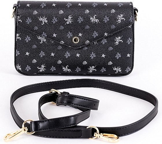 David Jones malá pevná černá crossbody kabelka CM6120