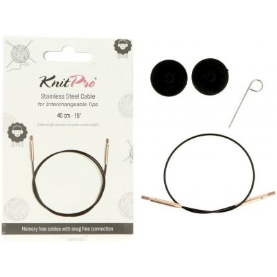 Pevné ocelové lanko Knitpro 20 cm – Sleviste.cz