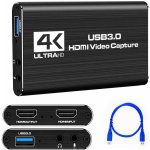 LAMON Karta pro zachytávání her 4K karta pro zachytávání zvuku a videa HDMI USB 3.0 Zařízení pro zachytávání videa Full HD 1080P pro nahrávání her – Hledejceny.cz