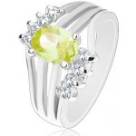 Šperky eshop ocelový prsten s ozdobnými výřezy a zirkonem HH17.14 Aqua modrá – Hledejceny.cz