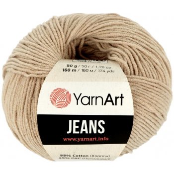 YarnArt Jeans 87 světle hnědá