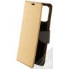 Pouzdro a kryt na mobilní telefon 1Mcz Fancy Book flipové Xiaomi Redmi 12C, Poco C55 zlatá černé