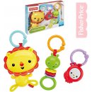 Fisher-Price Kamarádi klapající bab zvířátko s klipem set 3ks na kočárek pro mim