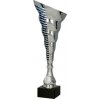 Pohár a trofej Plastová trofej Stříbrno-modrá 37 cm