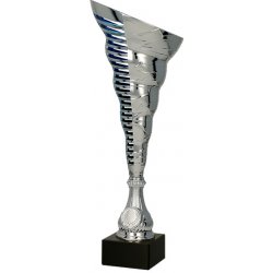 Plastová trofej Stříbrno-modrá 37 cm