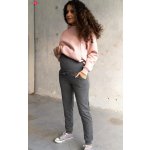 M & L těhotenské tepláky Dark Grey Melange – Zboží Dáma