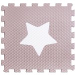 Vylen Pěnové puzzle Minideckfloor s hvězdičkou Hnědý s bílou hvězdičkou 340 x 340 mm – Zboží Mobilmania