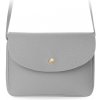Kabelka Klasická dámská kabelka listonoška s klopou na rameno šedý