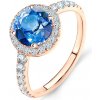 Prsteny Savicki zásnubní prsten This is Love růžové zlato modrý safír diamanty TIL 1 NSZ R