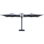 Scolaro Dvojitý boční slunečník Dual V, Scolaro, 500x250 cm, rám lakovaný hliník Starwhite, potah akryl 350 g/m2, Natural – Hledejceny.cz