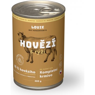 Louie Dog Hovězí s rýží 400 g – Hledejceny.cz