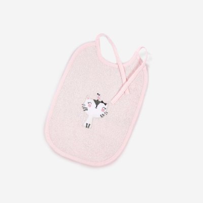 Goldea dětský froté bryndák lili růžový - kočka 25 x 30 cm – Zboží Dáma