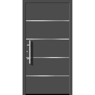 Hliníkové vchodové dveře Moderno M460/B 110 x 210 cm antracitová metalíza levé – Zboží Mobilmania