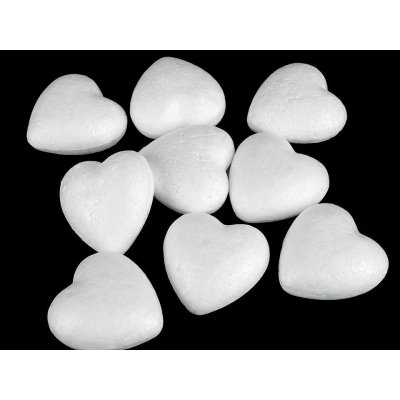 Prima-obchod Srdce 4,4 x 4,7 cm polystyren bílá – Hledejceny.cz