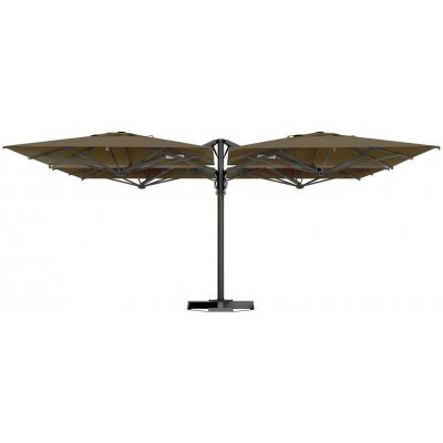 Scolaro Čtyřdílný boční slunečník Quattro, Scolaro, 500x500 cm, rám lakovaný hliník Starwhite, potah akryl 350 g/m2, Natural – Hledejceny.cz