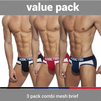 Addicted AD845P Combi Mesh Brief slipy 3Pack