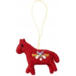 Klippan Švédsko Plstěná dekorace Horse red kůň 7 x 6 cm – Hledejceny.cz