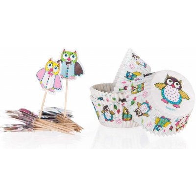 Banquet Sada cukrářských košíčků OWLS 11,5 cm 24 + 24ks – Zbozi.Blesk.cz