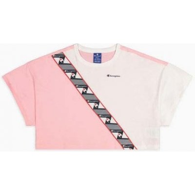 CHAMPION Colour Block Jacquard Logo Tape Cropped T-Shirt (PS024)