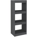 Knihovna dělicí stěna šedá 40x30x103,5 cm masivní borovice – Zboží Mobilmania