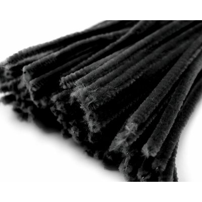 Chlupatý modelovací drát 160281/11, jednobarevná černá, průměr 6mm, délka 30cm, (1 balení, 20 kusů) – Sleviste.cz