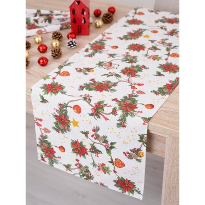 MKLuzkoviny.cz Vánoční běhoun Cesmínové kouzlo 40x180 cm – Zboží Dáma MKLuzkoviny.cz Vánoční běhoun Cesmínové kouzlo 40x180 cm – Zboží Dáma