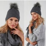 Fashionweek dámská zimní čepice s bambulí flísová podšívka ZIZI-V12 grafitová – Hledejceny.cz