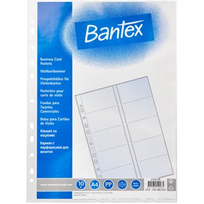 Bantex Prospektový obal A4 na vizitky 80 mikronů balení 10 ks – Hledejceny.cz