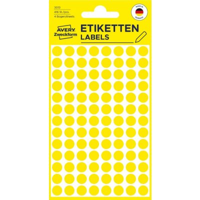Avery Zweckform 3013 Samolepící kolečka 8 mm 416 ks žluté – Zboží Mobilmania