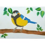 Radost v písku Šablona na pískování sýkorka A5 148 x 210 mm – Zboží Dáma