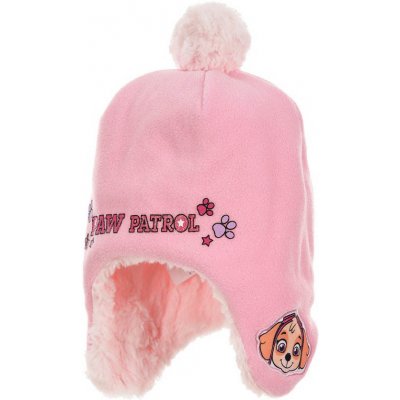 SUN CITY Dětská zimní čepice Paw Patrol Skye & Everest s bambulí RŮŽOVÁ – Zboží Dáma