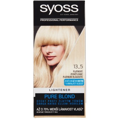 SYOSS Professional/platinový zesvětlovač Platinum Lightener 13-5 zesvětlí vlasy až o 9 odstínů – Zboží Mobilmania