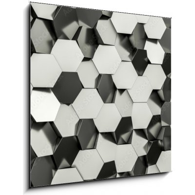 Skleněný obraz 1D - 50 x 50 cm - hexagon geometric background geometrické pozadí šestiúhelníku – Hledejceny.cz