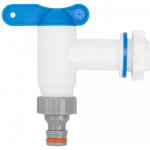 BRADAS Zahradní ventil PP vstup 3/4", koncovka 3/4" s konektorem, bílý BR-GTM3434PP/WHITE – Hledejceny.cz