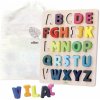 Dřevěná hračka Vilac vkládací puzzle abeceda