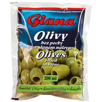 Giana olivy zelené bez pecky 195g