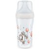 Láhev a nápitka Nuk Perfect Match kojenecká láhev Disney Medvídek Pú s teplotou Control béžová 260 ml