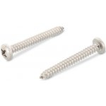 INOX DIN 7981 C šroub do plechu s půlkulatou hlavou, křížová drážka PH(Phillips), nerez A4 Varianta: DIN 7981 C šroub do plechu půlkulatá hlava, křížová drážka PH, nerez A4 5,5X13 – Hledejceny.cz