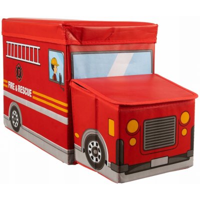 Kruzzel Box Hasičské auto 53 x 26 x 31,5 cm 22489 – Zboží Mobilmania