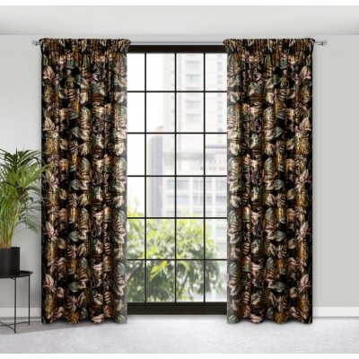 Hotový závěs MAROKO černý - na pásce – Zboží Mobilmania