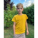 JOŽÁNEK Dívčí tričko krátký rukáv hořčicové – Zboží Mobilmania