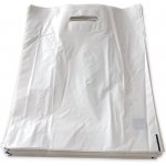 Igelitová taška s průhmatem, bílá, 38 x 45 cm, balení 50 ks – Zboží Dáma